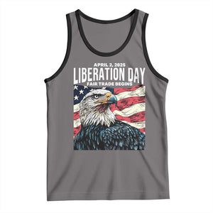 Liberation Day April 2 2025 Tank Top Fair Trade Patriotic American Eagle USA Flag TS02 Deep Heather Black Print Your Wear