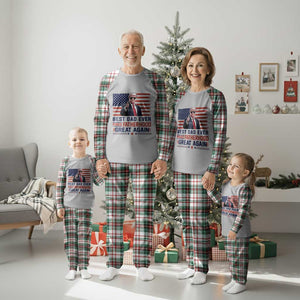 Trump Best Dad Ever Plaid Pajama Set Funny Father's Day Make Fatherhood Great Again USA Flag TS02 Christmas Plaid Print Your Wear