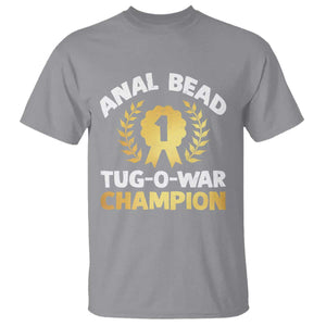 Anal Bead Tug O War Champion Funny Offensive T Shirt Inappropriate Adult Humor Gold TS02 Sport Gray Print Your Wear