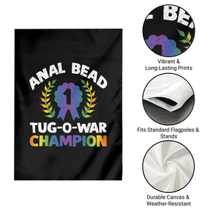 Anal Bead Tug O War Champion Funny Offensive Garden Flag Inappropriate Adult Humor Rainbow TS02 Print Your Wear