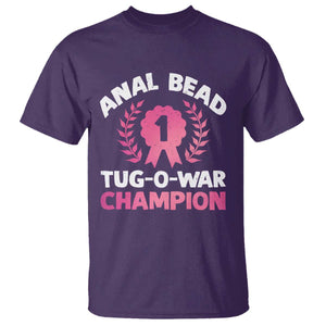 Anal Bead Tug O War Champion Funny Offensive T Shirt Inappropriate Adult Humor Pink TS02 Purple Print Your Wear