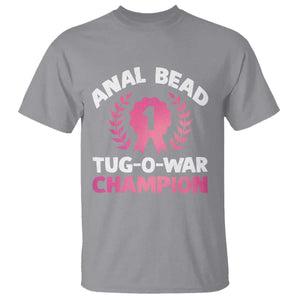 Anal Bead Tug O War Champion Funny Offensive T Shirt Inappropriate Adult Humor Pink TS02 Sport Gray Print Your Wear