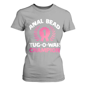 Anal Bead Tug O War Champion Funny Offensive T Shirt For Women Inappropriate Adult Humor Pink TS02 Sport Gray Print Your Wear