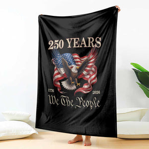 250 Years of Liberty American Semiquincentennial Throw Blanket We The People Patriotic Eagle Heritage 1776 2026 TS02 Print Your Wear