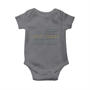 250 Years of Freedom American Flag Vintage Baby Onesie 1776-2026 We The People Patriotic Heritage TS02 Charcoal Print Your Wear