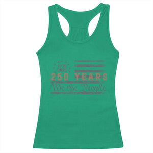 250 Years of Freedom American Flag Vintage Racerback Tank Top 1776-2026 We The People Patriotic Heritage TS02 Irish Green Print Your Wear