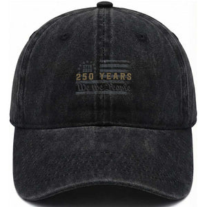 250 Years of Freedom American Flag Vintage Washed Cotton Baseball Cap 1776-2026 We The People Patriotic Heritage TS02 Print Your Wear
