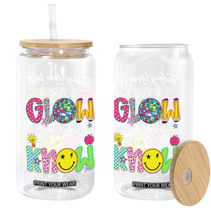 Motivational Test Day Glow Glass Can Today You Will Glow When You Show What You Know TS02 Print Your Wear