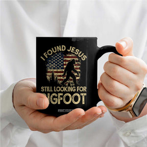 I Found Jesus Still Looking for Bigfoot Patriotic Coffee Mug American Flag Christian Religious Sasquatch Vintage TS02 Print Your Wear