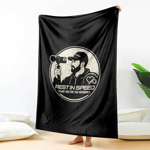 Rest In Speed Thank You For The Memories Throw Blanket Automotive Media Legend Memorial Tribute TS02 Print Your Wear