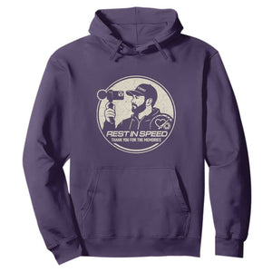 Rest In Speed Thank You For The Memories Hoodie Automotive Media Legend Memorial Tribute TS02 Purple Print Your Wear