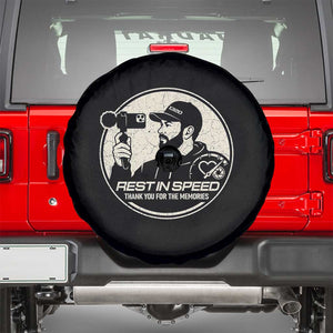 Rest In Speed Thank You For The Memories Spare Tire Cover Automotive Media Legend Memorial Tribute TS02 Black Print Your Wear