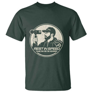 Rest In Speed Thank You For The Memories T Shirt Automotive Media Legend Memorial Tribute TS02 Dark Forest Green Print Your Wear