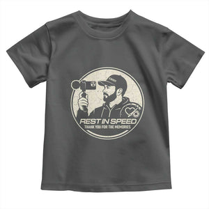Rest In Speed Thank You For The Memories Toddler T Shirt Automotive Media Legend Memorial Tribute TS02 Dark Heather Print Your Wear