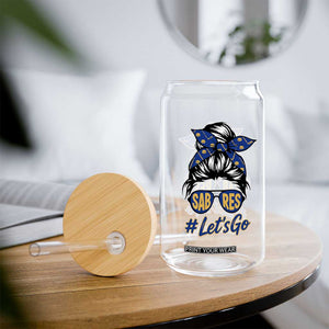 Lets Go Hockey Mom Glass Can Buffalo Messy Bun Sunglasses Sports Fan TS02 Print Your Wear