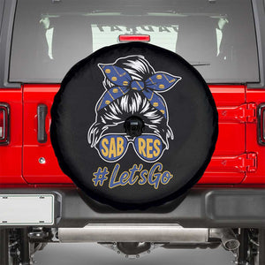 Lets Go Hockey Mom Spare Tire Cover Buffalo Messy Bun Sunglasses Sports Fan TS02 Black Print Your Wear