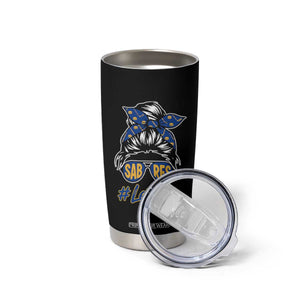 Lets Go Hockey Mom Tumbler Cup Buffalo Messy Bun Sunglasses Sports Fan TS02 Print Your Wear