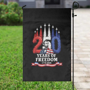 250 Years of Freedom Abraham Lincoln Patriotic Garden Flag US Fighter Jets Red White and Blue 1776 to 2026 Semiquincentennial TS02 Print Your Wear