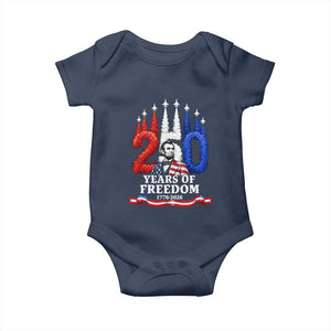 250 Years of Freedom Abraham Lincoln Patriotic Baby Onesie US Fighter Jets Red White and Blue 1776 to 2026 Semiquincentennial TS02 Navy Print Your Wear