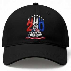 250 Years of Freedom Abraham Lincoln Patriotic Baseball Cap US Fighter Jets Red White and Blue 1776 to 2026 Semiquincentennial TS02 Print Your Wear
