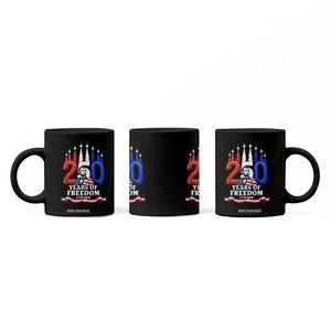 250 Years of Freedom Abraham Lincoln Patriotic Coffee Mug US Fighter Jets Red White and Blue 1776 to 2026 Semiquincentennial TS02 Print Your Wear
