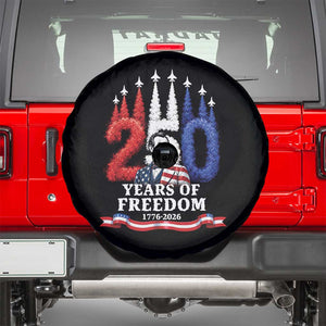 250 Years of Freedom Abraham Lincoln Patriotic Spare Tire Cover US Fighter Jets Red White and Blue 1776 to 2026 Semiquincentennial TS02 Black Print Your Wear