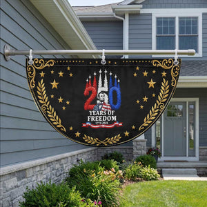 250 Years of Freedom Abraham Lincoln Patriotic Fan Flag US Fighter Jets Red White and Blue 1776 to 2026 Semiquincentennial