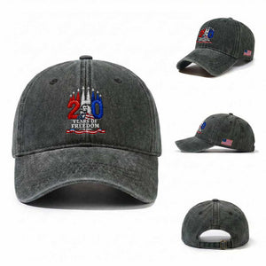 250 Years of Freedom Abraham Lincoln Patriotic Washed Cotton Baseball Cap US Fighter Jets Red White and Blue 1776 to 2026 Semiquincentennial TS02 Washed Cap Universal Fit Dark Green Print Your Wear