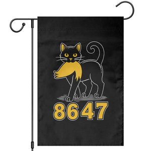 8647 Black Cat Golden Hair Prey Garden Flag Funny Coded Political Satire TS02 Black Print Your Wear