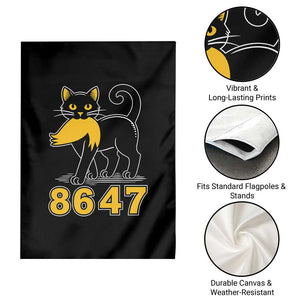 8647 Black Cat Golden Hair Prey Garden Flag Funny Coded Political Satire TS02 Print Your Wear