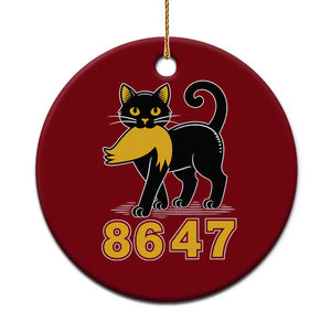 8647 Black Cat Golden Hair Prey Ceramic Ornament Funny Coded Political Satire TS02 1pc Red Print Your Wear