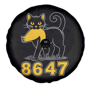 8647 Black Cat Golden Hair Prey Spare Tire Cover Funny Coded Political Satire TS02 Print Your Wear