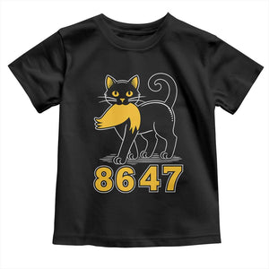 8647 Black Cat Golden Hair Prey Toddler T Shirt Funny Coded Political Satire TS02 Black Print Your Wear