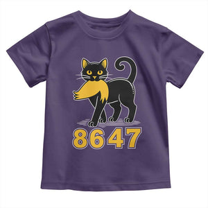 8647 Black Cat Golden Hair Prey Toddler T Shirt Funny Coded Political Satire TS02 Purple Print Your Wear