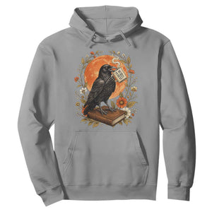 Is He Dead Yet Raven Drinking Coffee Hoodie Vintage Book Political Dark Humor TS02 Sport Gray Print Your Wear