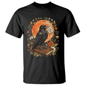 Is He Dead Yet Raven Drinking Coffee T Shirt Vintage Book Political Dark Humor TS02 Black Print Your Wear