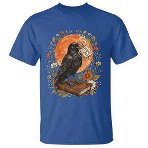 Is He Dead Yet Raven Drinking Coffee T Shirt Vintage Book Political Dark Humor TS02 Royal Blue Print Your Wear