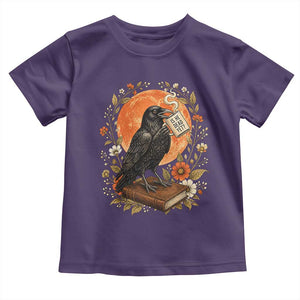 Is He Dead Yet Raven Drinking Coffee Toddler T Shirt Vintage Book Political Dark Humor TS02 Purple Print Your Wear