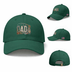 Best Fishing Dada Retro Vintage Outdoorsman Baseball Cap Bass Angler Dad Fisherman Fathers Day Gift for Men