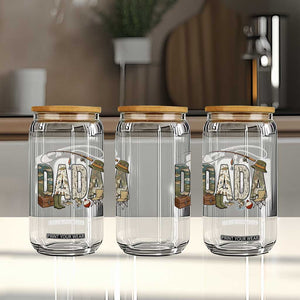 Best Fishing Dada Retro Vintage Outdoorsman Glass Can Bass Angler Dad Fisherman Fathers Day Gift for Men