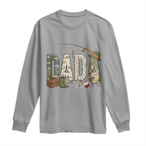 Best Fishing Dada Retro Vintage Outdoorsman Long Sleeve Shirt Bass Angler Dad Fisherman Fathers Day Gift for Men