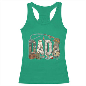 Best Fishing Dada Retro Vintage Outdoorsman Racerback Tank Top Bass Angler Dad Fisherman Fathers Day Gift for Men