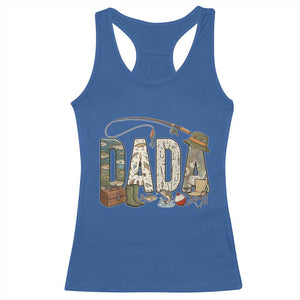 Best Fishing Dada Retro Vintage Outdoorsman Racerback Tank Top Bass Angler Dad Fisherman Fathers Day Gift for Men