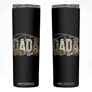Best Fishing Dada Retro Vintage Outdoorsman Skinny Tumbler Bass Angler Dad Fisherman Fathers Day Gift for Men
