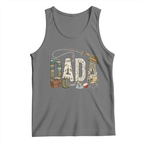 Best Fishing Dada Retro Vintage Outdoorsman Tank Top Bass Angler Dad Fisherman Fathers Day Gift for Men