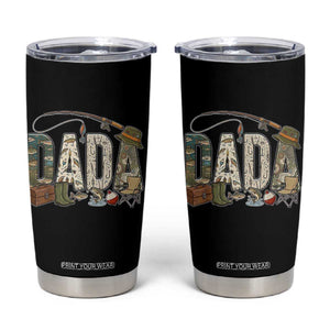 Best Fishing Dada Retro Vintage Outdoorsman Tumbler Cup Bass Angler Dad Fisherman Fathers Day Gift for Men