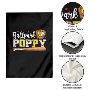 Ballpark Poppy Baseball and Softball Grandpa Garden Flag Sports Grandfather Game Day Birthday Gifts