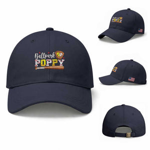 Ballpark Poppy Baseball and Softball Grandpa Baseball Cap Sports Grandfather Game Day Birthday Gifts