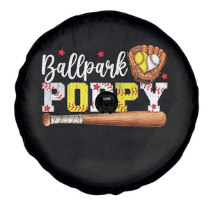 Ballpark Poppy Baseball and Softball Grandpa Spare Tire Cover Sports Grandfather Game Day Birthday Gifts