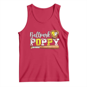 Ballpark Poppy Baseball and Softball Grandpa Tank Top Sports Grandfather Game Day Birthday Gifts